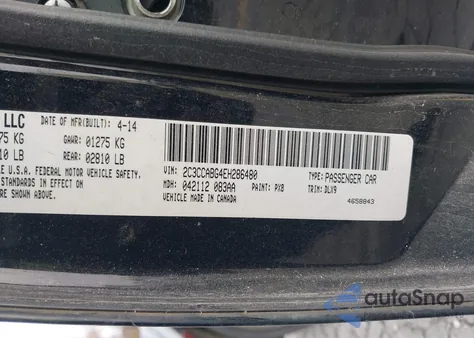 2014 Chrysler 300 300S from USA, damaged, VIN 2C3CCABG4EH286480